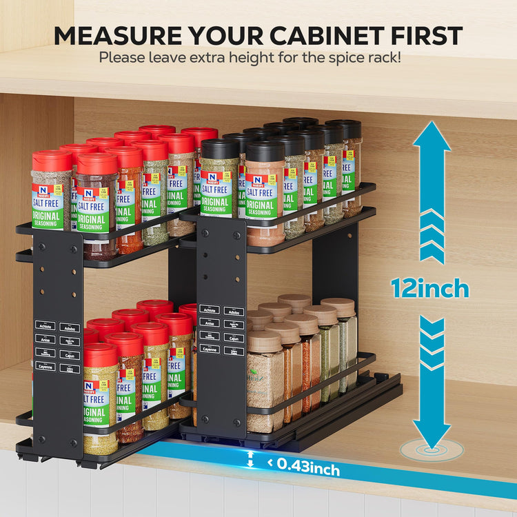 Pull Out Spice Rack Organizer (2 Count)
