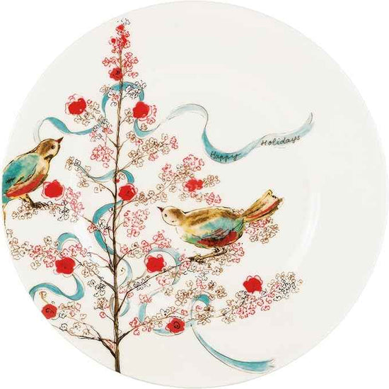 Lenox 810174 Chirp Seasonal 9-Inch Salad Plate 1-Piece, Service for 1, Luncheon Plate, Christmas Dinnerware