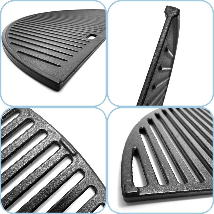 24" Cast Iron Heavy Round Grill Grates and Griddle for BGE, Big Green Egg XL, Weber Summit Kamado E6, S6 Joe Big Joe I, II III Smokers 24-inch Charcoal Grill