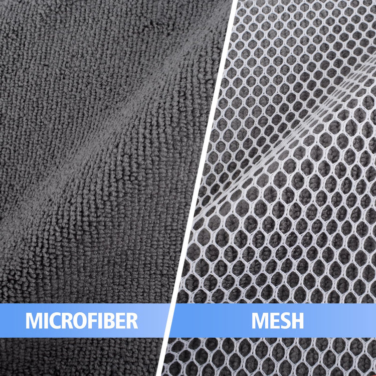 Kitchen Dish Washcloths Microfiber Gray with Poly Scour Scrub Side (9 Count)