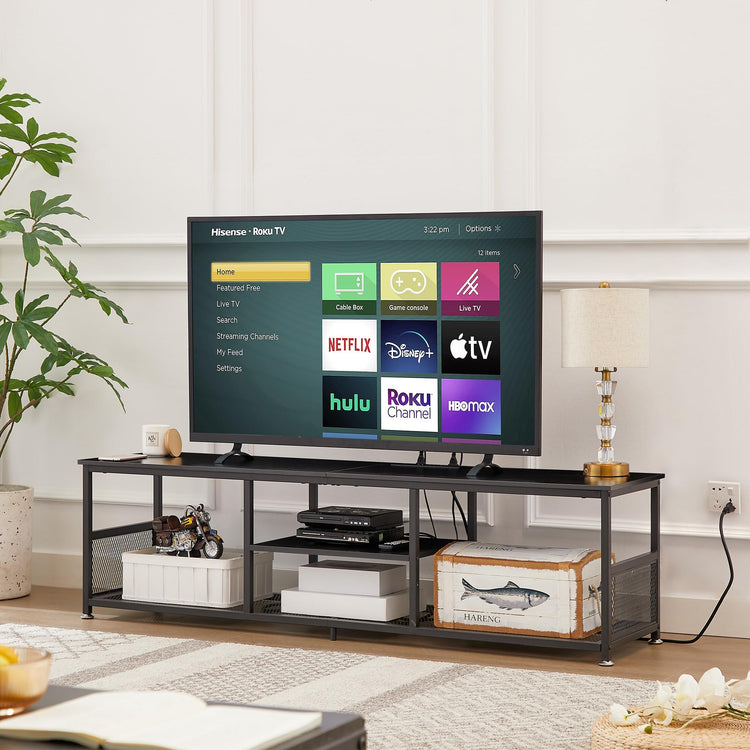 TV Stand with Power Outlets for Televisions up to 80Inch