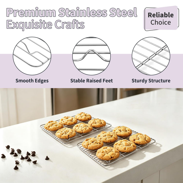 Stainless Steel Toaster Oven Pan with Rack Set