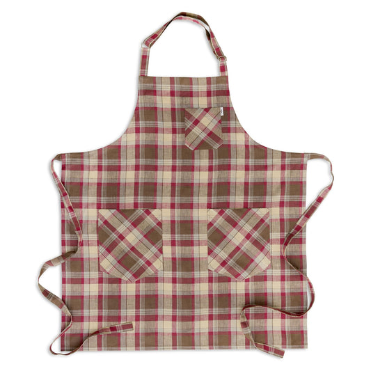 100% Pure Linen Kitchen Apron Multicolor