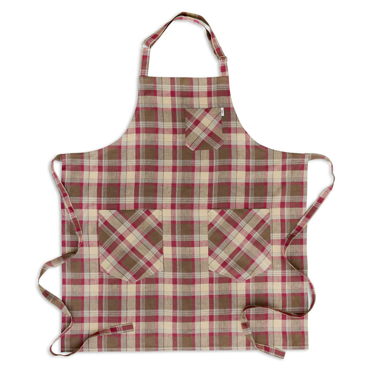 100% Pure Linen Kitchen Apron Multicolor