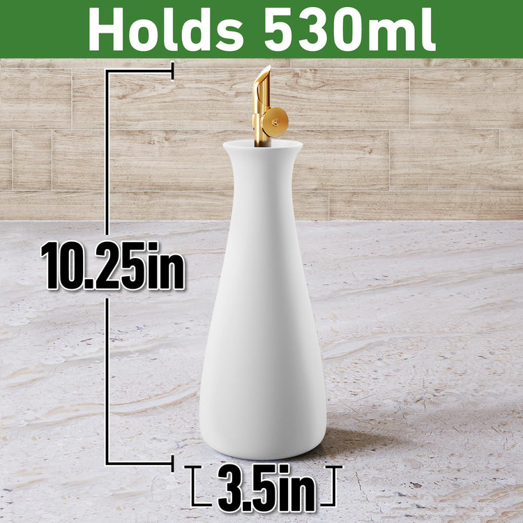 Ceramic Olive Oil Dispenser with Self