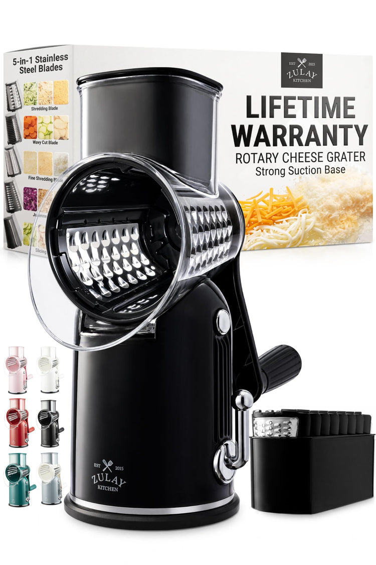 Rotary Cheese Grater 5 Blade Cheese Shredder