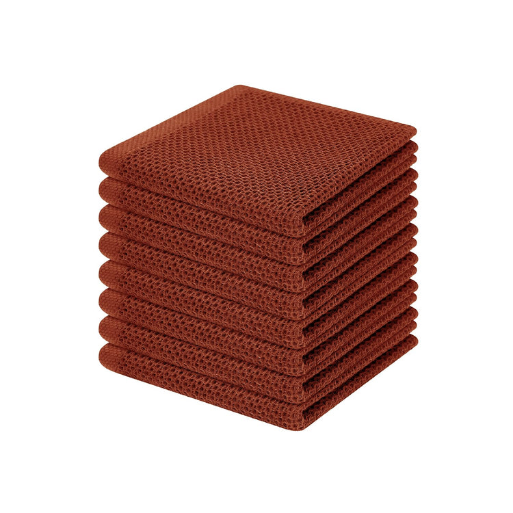 100% Cotton Waffle Weave Kitchen Dish Cloths 8 (8 Count)
