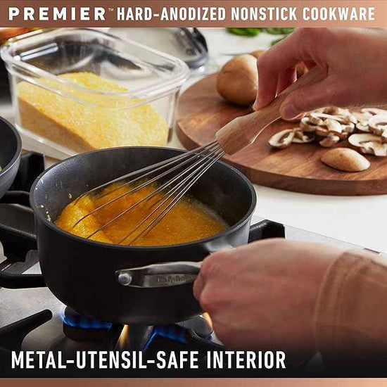 Calphalon Premier Hard-Anodized Nonstick Cookware 11-Piece Pots and Pans Set Dishwasher and Oven Safe with MineralShield Nonstick Technology Durable and Versatile Kitchen Cookware