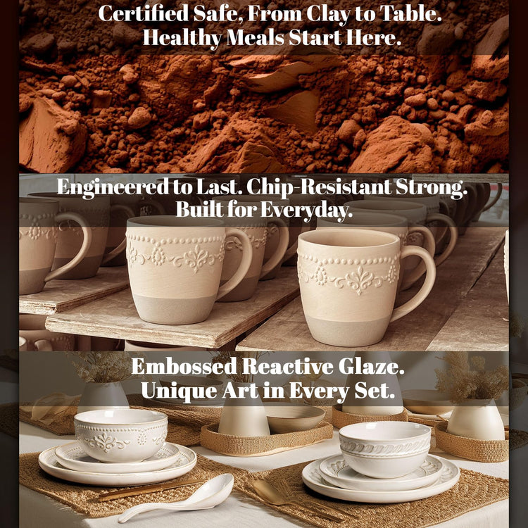 Plates And Bowls Sets (16 Count)