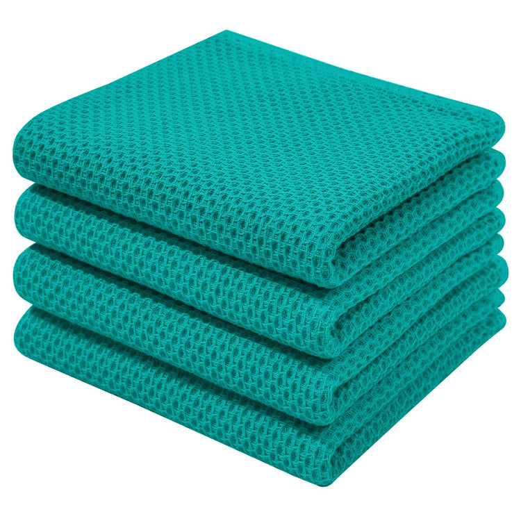 100% Cotton Waffle Weave Kitchen Dish Towels 4 (4 Count)