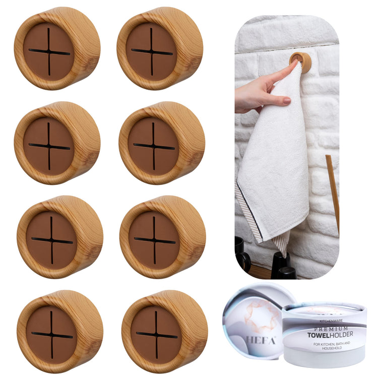 Eco 8 Pack Towel Hooks (8 Count)