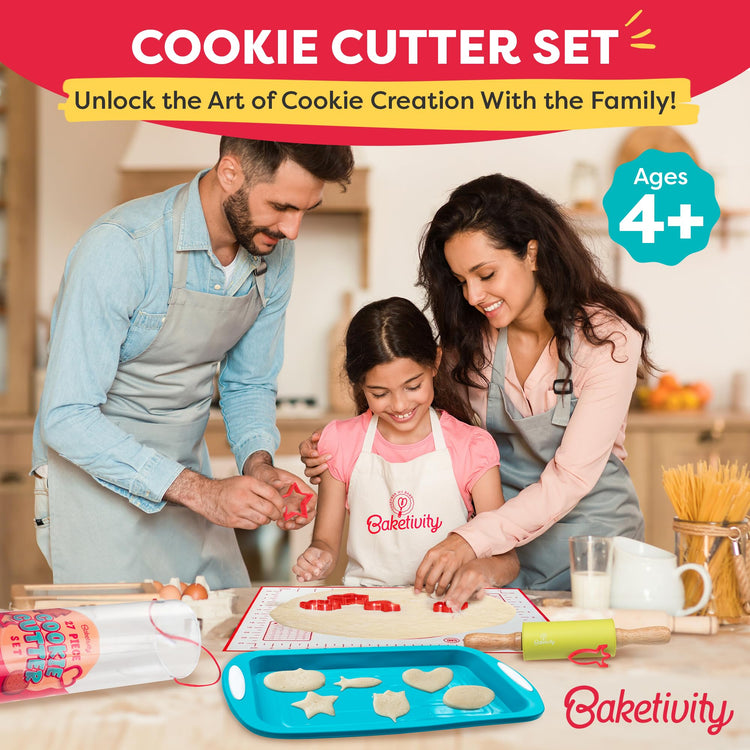 Kids Cookie Cutter Set with 24 Assorted Cookie Cutters Shapes