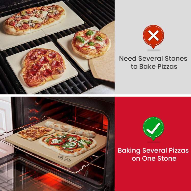 20 x 16 Inch Extra Large Pizza Stone for Oven and Grill