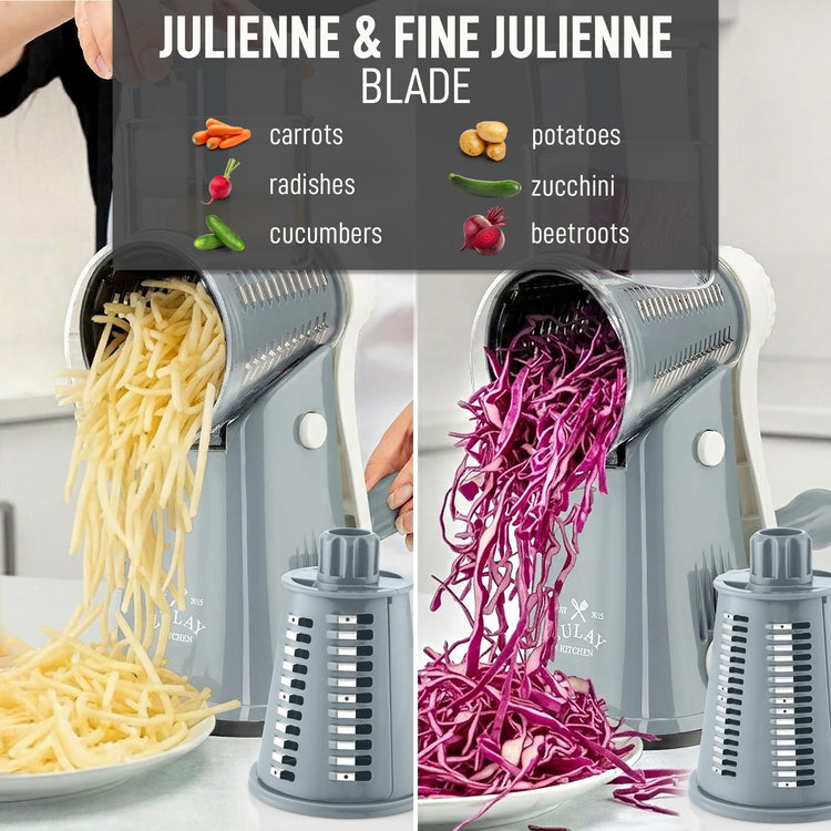 Rotary Cheese Grater 5 Blade Cheese Shredder