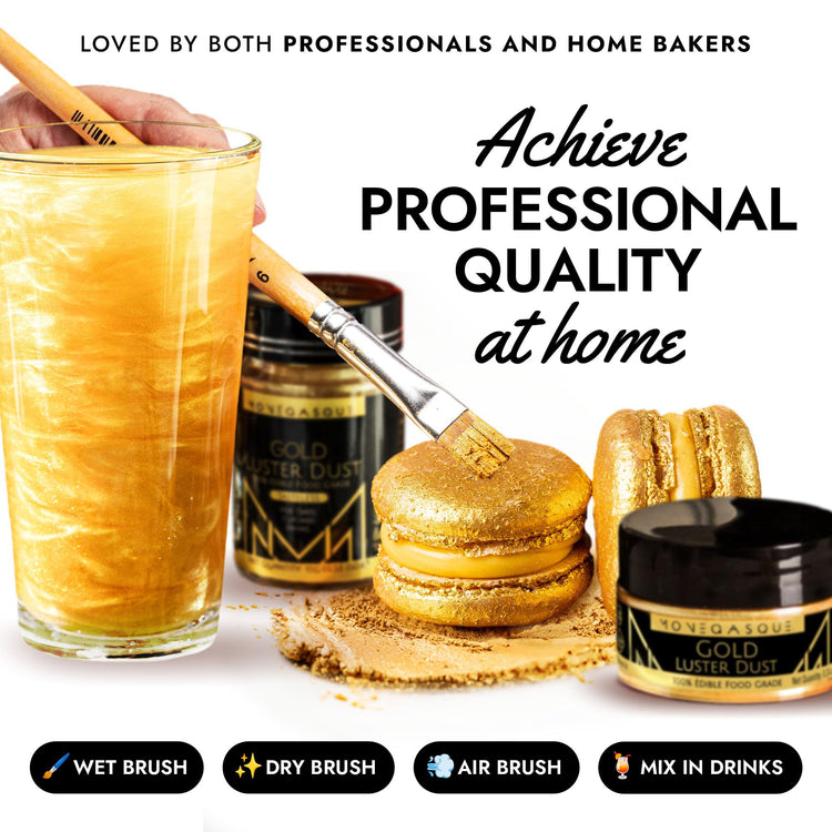 Gold Edible Glitter for Drinks & Cakes