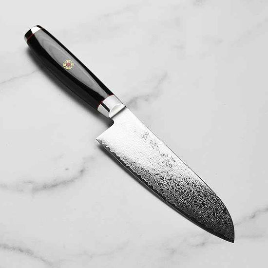 Enso SG2 Santoku Knife - Made in Japan - 101 Layer Stainless Damascus, 6.5"