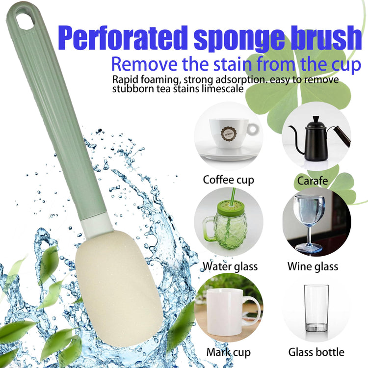 Dish Brush Set of 4 with Holder.Interchangeable Heads Kitchen Scrub Brush (4 Count)