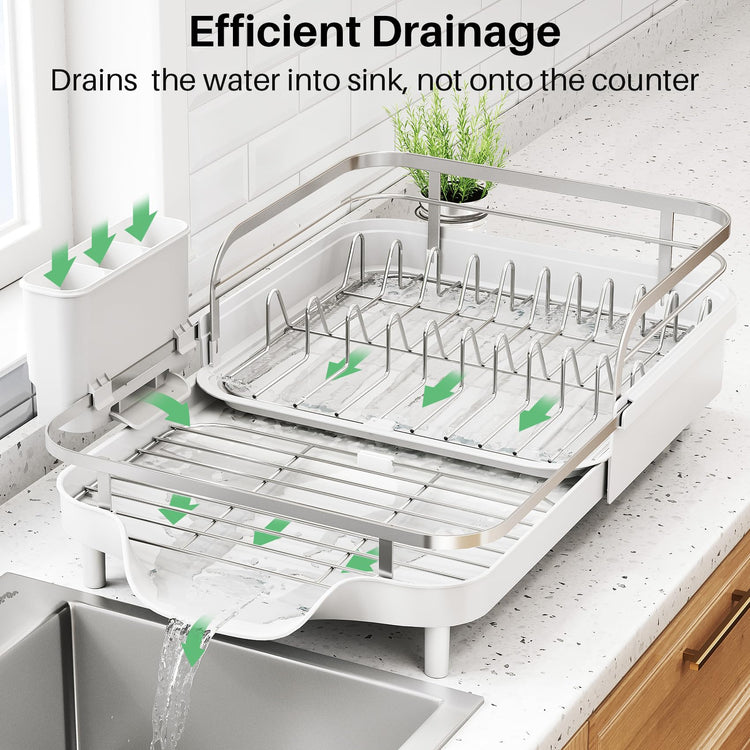 Expandable Dish Drying Rack for Kitchen Counter