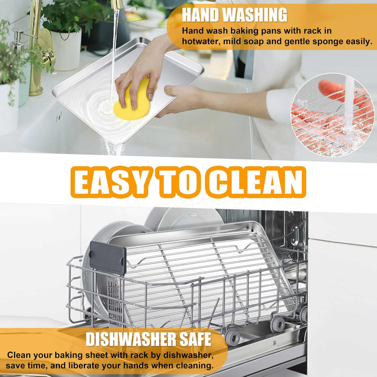 16x12 Inch Baking Sheet with Wire Cooling Rack