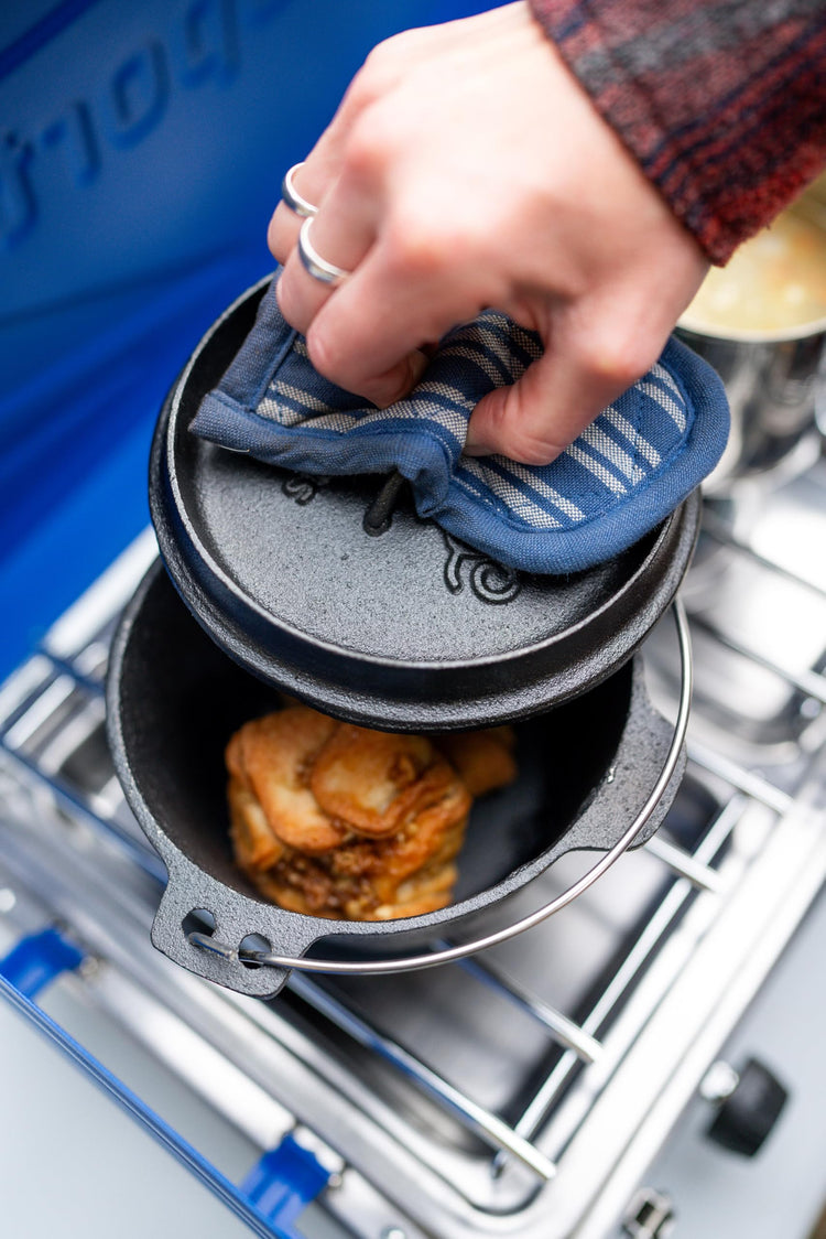 1 QT Pre Seasoned Cast Iron Dutch Oven Flat Bottom