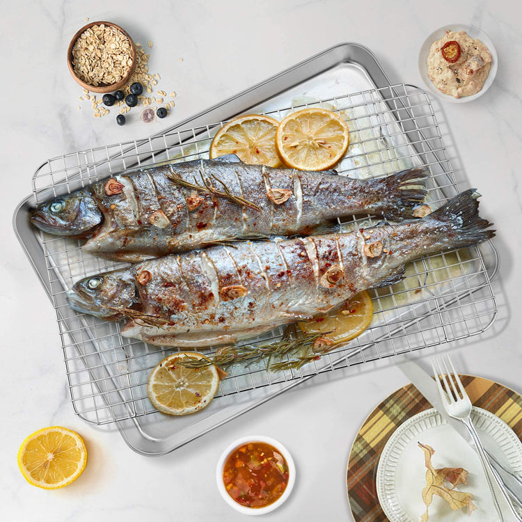 16 Inch Baking Sheet Pan and Cooking Rack