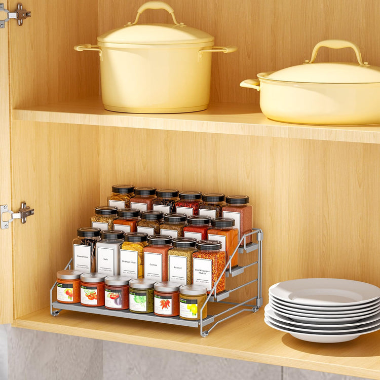 Spice Rack Depth Adjustable Spice Organizer for Cabinet