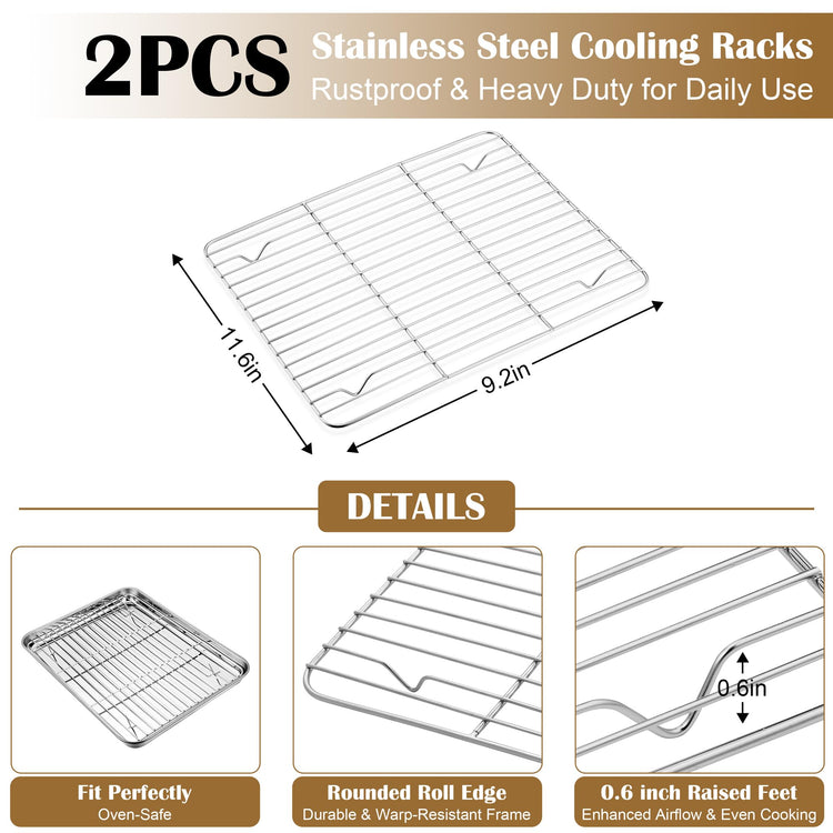 Baking Sheet with Wire Rack (2 Count)