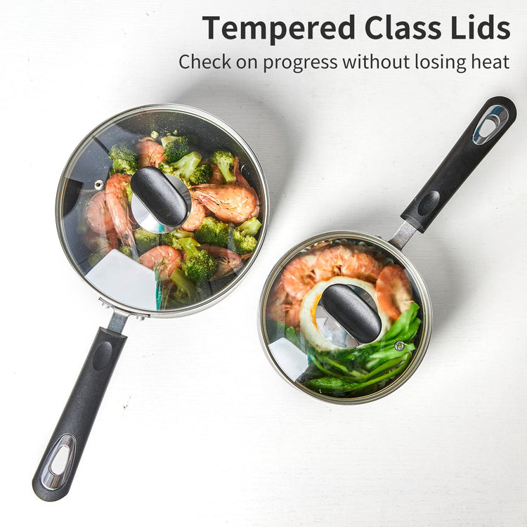 Nonstick Saucepan Set with Lid