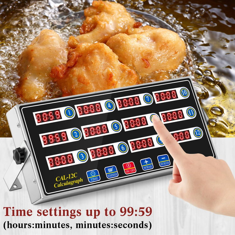 2 Pack 12 Channel Kitchen Timers for Cooking (2 Count)