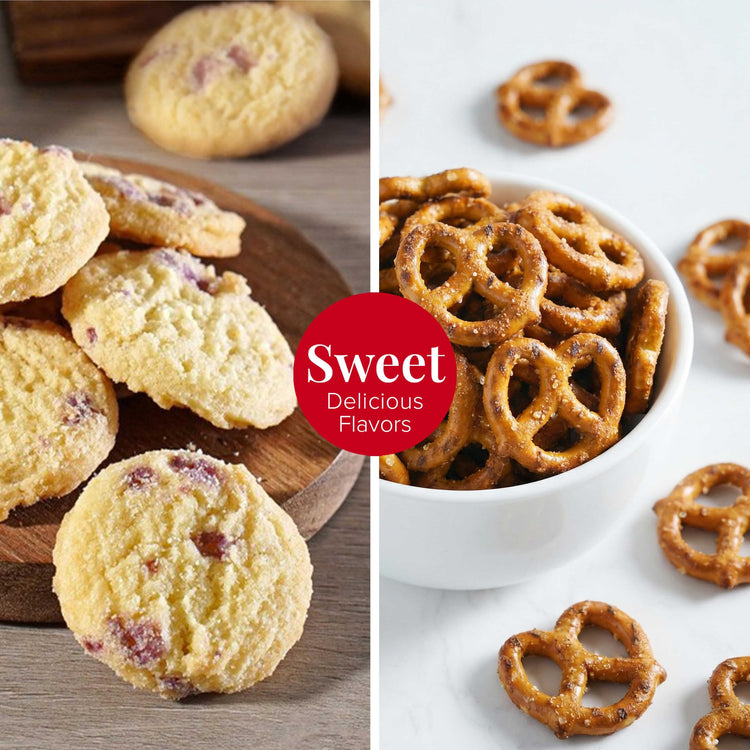 Glittering Gold Gift Tower with Cookies Snacks & Treats (64 Ounce)
