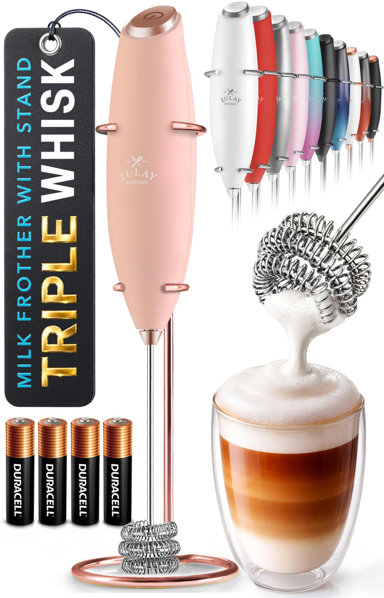 Powerful Milk Frother Wand With Duracell Batteries