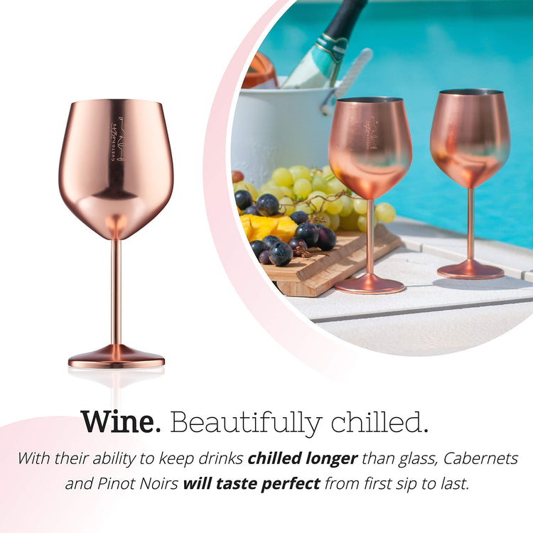 Stainless Steel Wine Glass (4 Count)