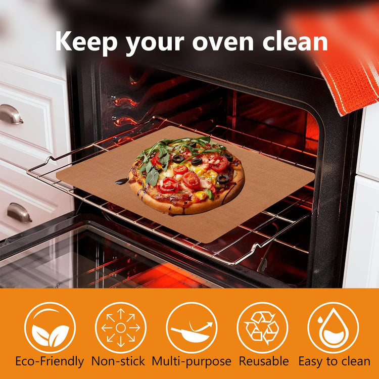 4 Pack Thickened Copper Oven Liners for Bottom of Oven BPA & PFOA Free (4 Count)