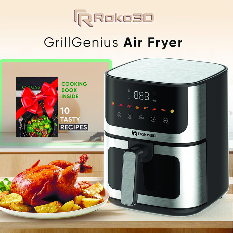 Air Fryer Stainless Steel ROKO 3D with Visible Window