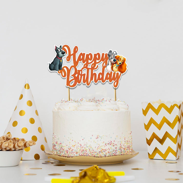 Lady and the Trmp Happy Birthday Cake Topper