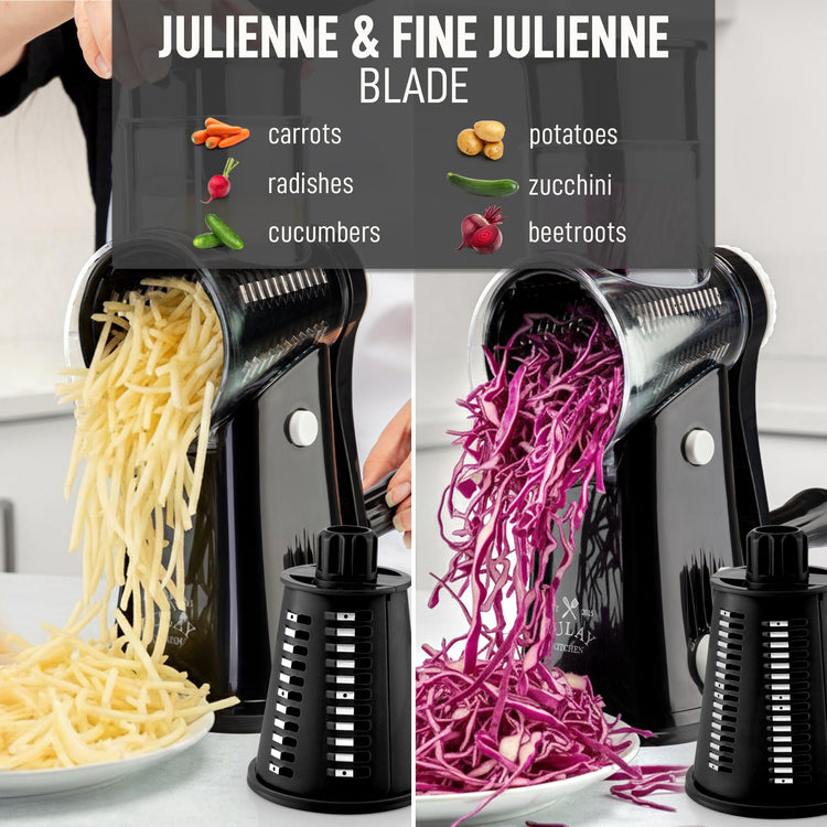 Rotary Cheese Grater 5 Blade Cheese Shredder
