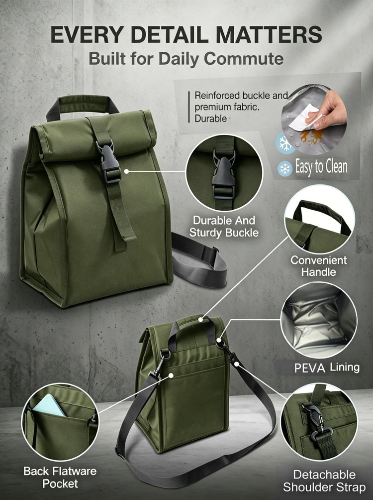 Insulated Foldable Lunch Bag