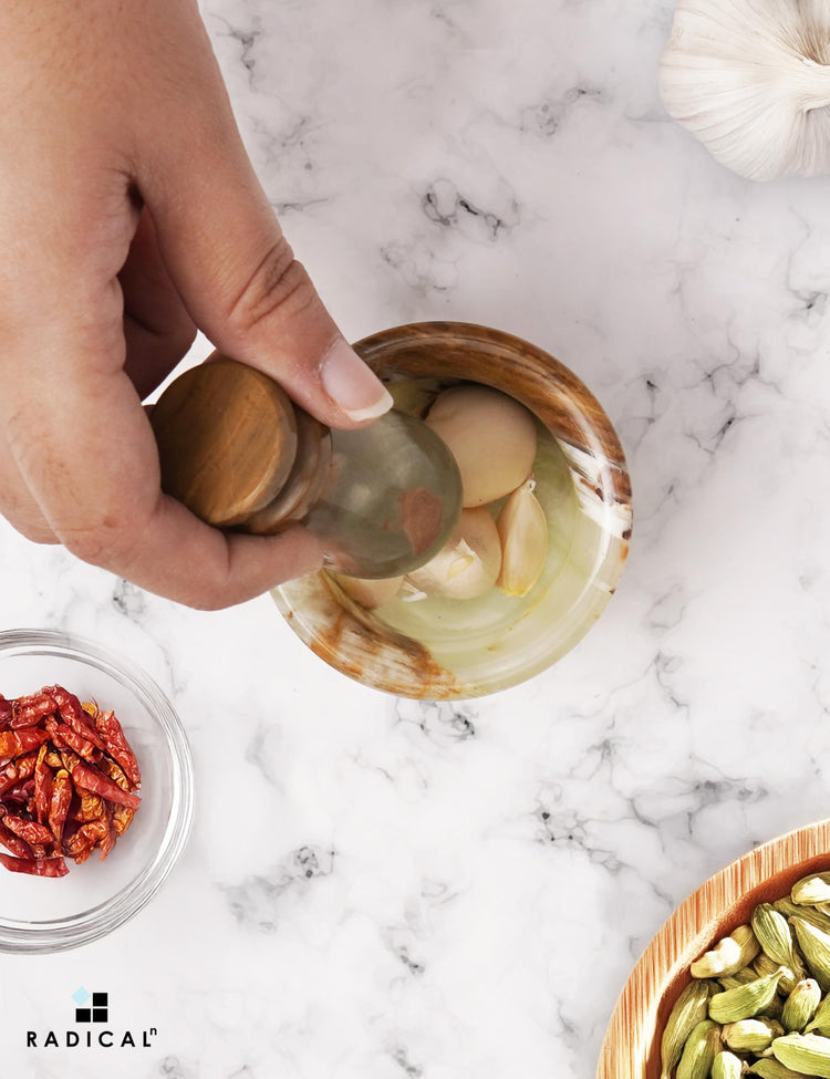 Marble Mortar and Pestle Set Small Spice Grinder & Herb Grinder