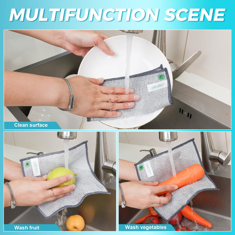 24 PCS Non Scratch Wire Dishcloth (24 Count)