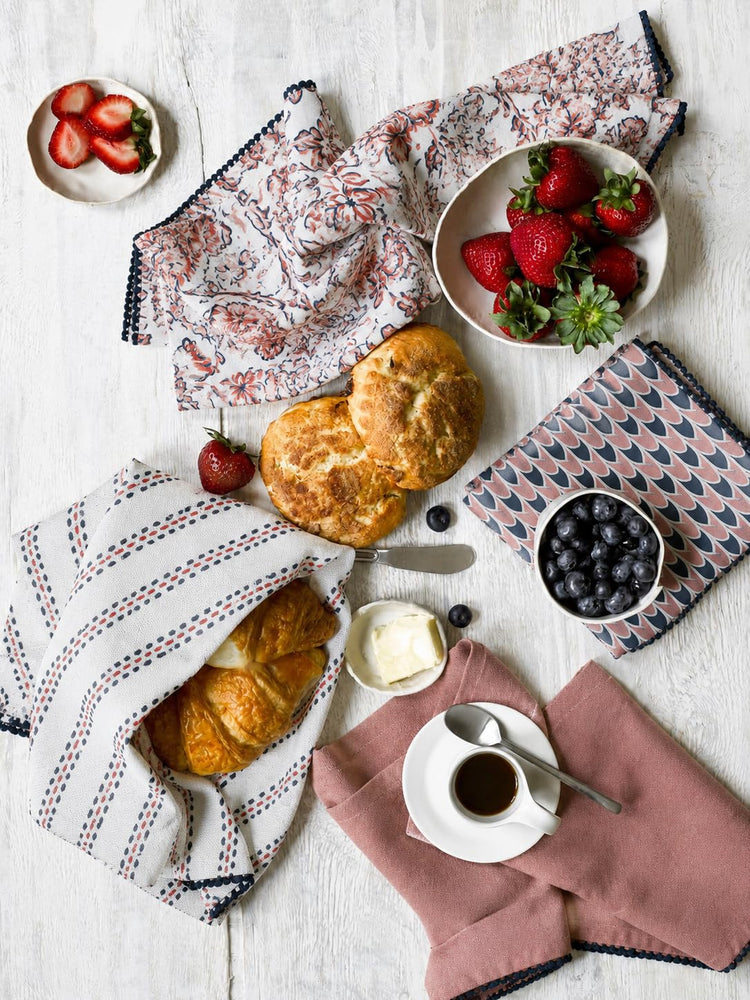 Printed Kitchen Dish Bar and Tea Towels Cotton (4 Count)