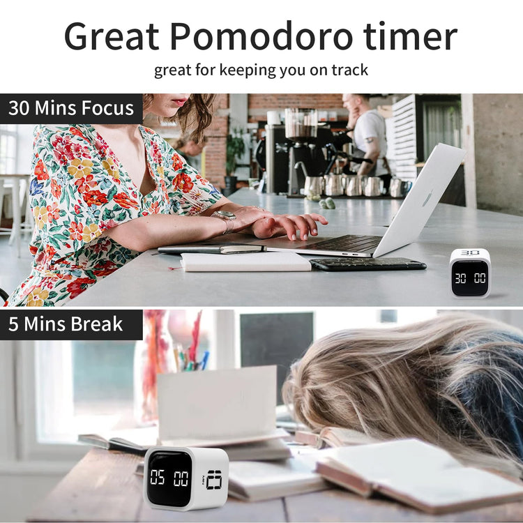 Productivity Timer Flip Gravity Sensor Cube Timer Countdown & Countup