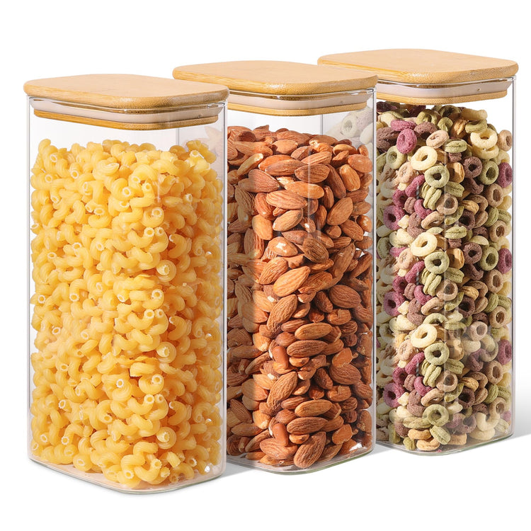 Glass Storage Containers With Lids 1.8 Qt (3 Count)