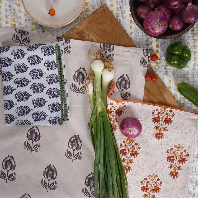 Printed Kitchen Dish Bar and Tea Towels Cotton (6 Count)