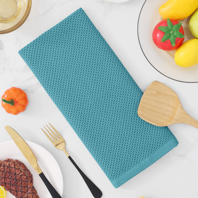 100% Cotton Waffle Weave Kitchen Dish Towels 4 (4 Count)