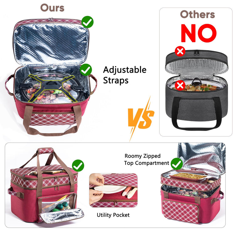 Double Layer Slow Cooker Carrier Bag