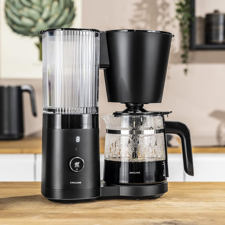 ZWILLING Enfinigy Glass Drip Coffee Maker 12 Cup, Awarded the SCA Golden Cup Standard, Black