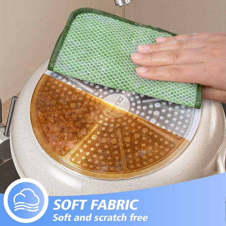 Dish Cloths for Washing Dishes with Scrub Side (9 Count)