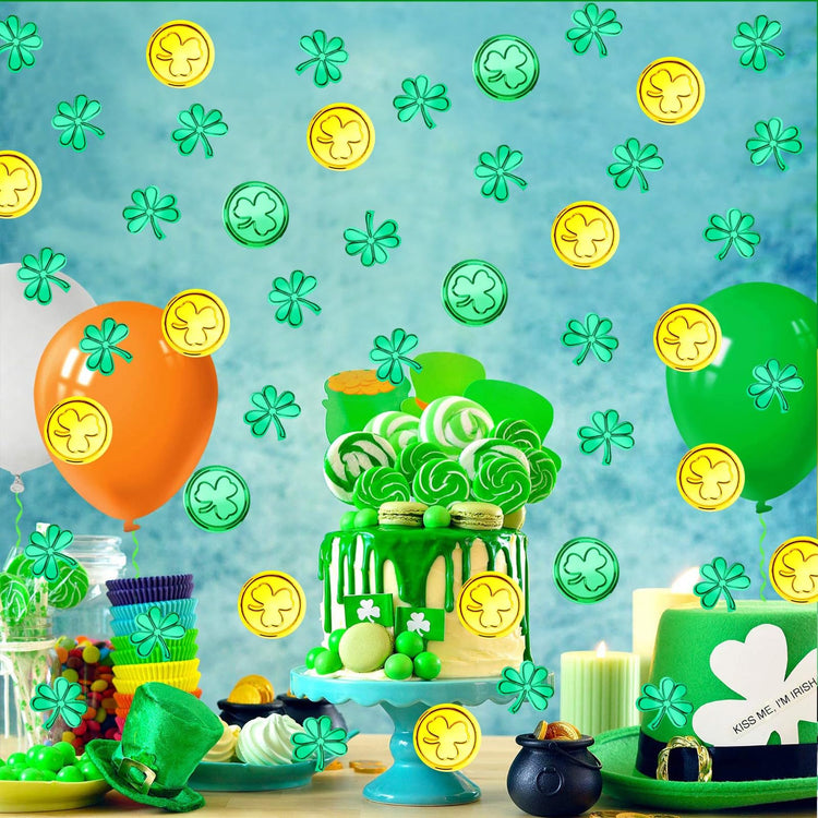St. Patrick's Day Shamrock Confetti Table Centerpiece Decoration
