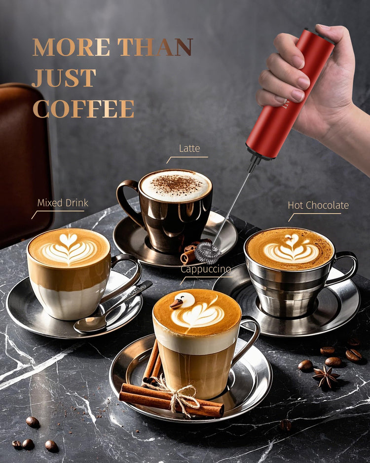 Rechargeable Milk Frother with Cover