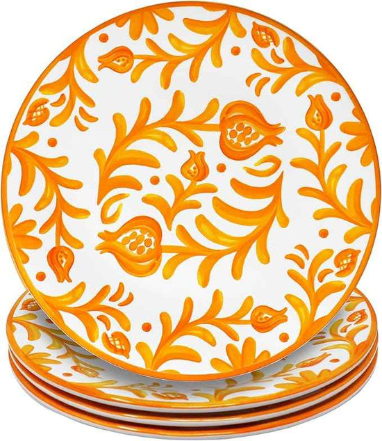 Le Cadeaux Luxury Melamine 18 Piece Dinnerwear Set, Service for 6, Sicily Orange